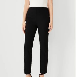 Ann Taylor black The Side Zip Ankle Pant in Bi-Stretch | 8
